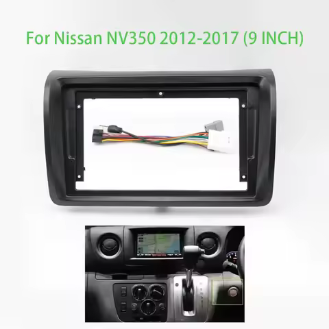 9 Inch Adapter Android Dash Fitting Panel Kit Car Radio DVD Player Fascias Frame For Nissan NV350 20