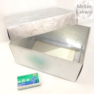 #KT0013 Kotak Hadiah Silver Embossed Gift Box