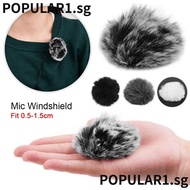 POPULAR 1Pcs Microphone Windshield, Elastic Fit 0.5-1.5cm Mic Furry Fur,  Wind Muff Universal Comfortable Microphones Cover For  RODE BOYA Lapel Lavalier Microphones