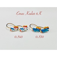 6K GOLD CAT CHILDREN'S EARRINGS