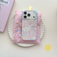 For iPhone 16 Pro Max Case TPU Chain Phone Case For iPhone 17 Pro Max 16 15 Cover 手机壳 Aesthetic Kore