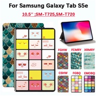 For Samsung Galaxy Tab S5e 10.5 inch Fashion tablet protective case  high quality Colored checkeredanti expression Samsung Galaxy Tab S5e 10.5'' SM-T725,SM-T720 arabesques flip leather stand cover For Samsung case