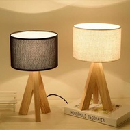 Solid Wood Table Lamp Solid Wood Night Lamp Reading Lamp Fabric Table Lamp Supply Solid Wood Wood Ta