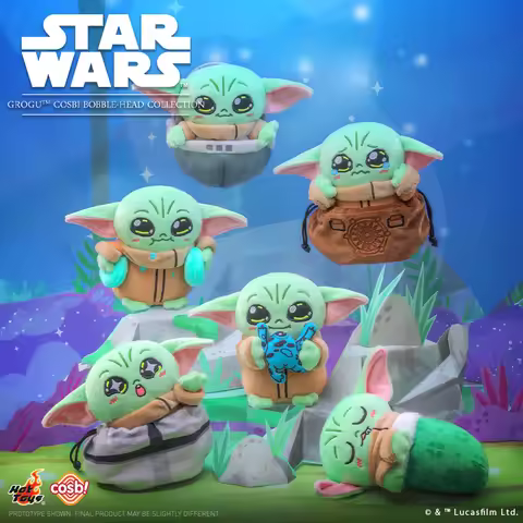 Hot Toys Star Wars Grogu COSBI Plush Blind Box 2025 New Cute Bag Charm Keychain Surprise Gift For Gi
