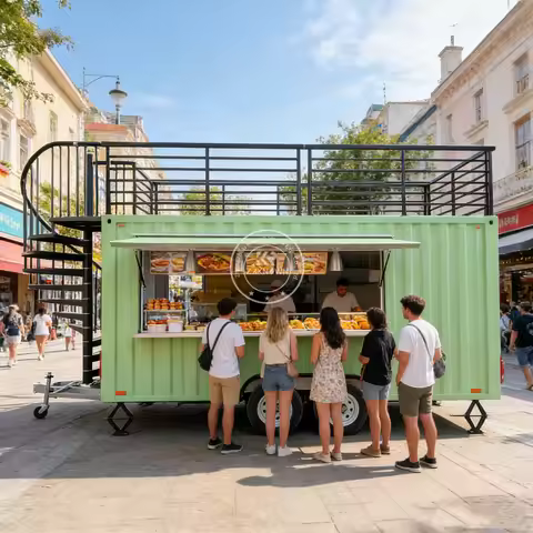 Dessert Mobile Hot Dog Food Trucks Beverage Container Food Outdoor Mobile Kitchen Coffee Van Food Co