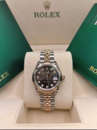 40mm 全新 ROLEX 勞力士 279171-0011 鑲鑽巧克力色