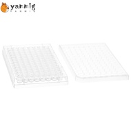 YANMIG 1/5Pcs Tissue Culture Plate, 96 Well Flat Bottom Experiment Instrument Tools, with Lid  Plast