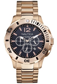 Nautica N27524G นาฬิกา Nautica ผู้ชายสาย Stainless ของแท้ สินค้าใหม่ รับประกัน 1 ปี 12/24HR