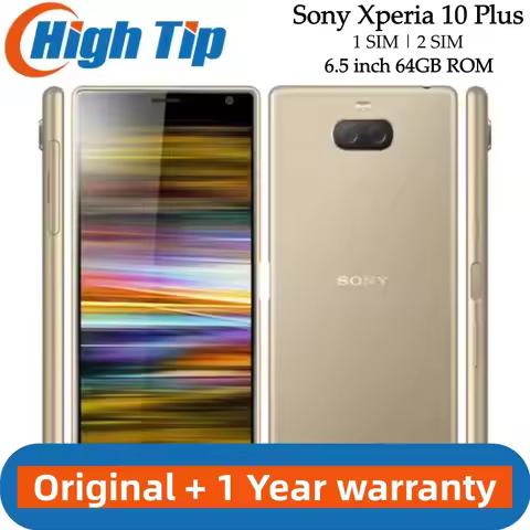 Unlocked Original Sony Xperia 10 Plus I3213 I4293 4G Mobile Phone 6.5" 64GB ROM Single/Dual SIM Cell