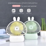 USB充電迷你可愛蘑菇兔手持風扇 qqbckp USB Rechargeable Mini Cute Mushroom Rabit Handheld Fan BB風扇 掛頸風扇 風扇仔 充電座枱風扇 