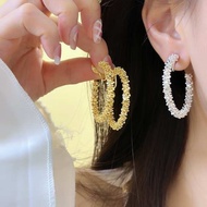 earring earrings Plain Circle Ear Clip No Pierced Ear Female New Style Mosquito Coil Plate Earrings 