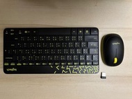 logitech 無線鍵盤及滑鼠（接收器連結）