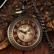 One Piece Dropshipping Foreign Trade Hot Sale Large Flip Mechanical Pocket Watch Roman Carved Hollow Classic Mechanical Watch Pocket Watch EYUE