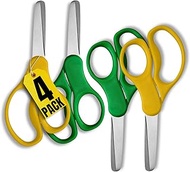 1InTheOffice Blunt Scissors for Kids, 5 inch blunt tip scissors, Kids Stainless Steel Scissors, 5" K