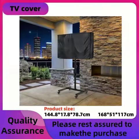 Mobile TV Stand Cover for 45-58 Inch Mobile Television Cart, Waterproof Outdoor TV Cover Dustproof T