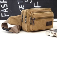 New canvas casual waist bag for men working on con New Style canvas casual waist bag Men's Construct