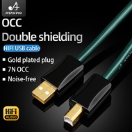 ATAUDIO Hifi USB Cable Type A To B / USB A To C / USB C To B / C To C Audio OTG Cable For PC DAC Mob