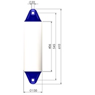 F1 POLYFORM USA FENDER 6 INCH X 24 INCH - MARINE BOAT
