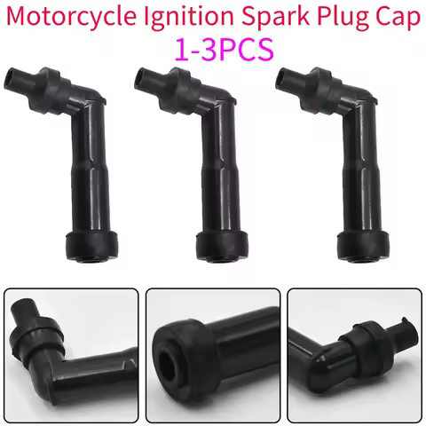 1-3Pcs Universal Motorcycle Ignition Spark Plug Cap Cover W/O 102 Degree Motorcycle Ignition Cap Rub