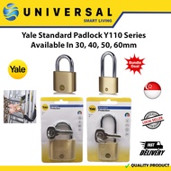 [SG SHOP SELLER] Yale Standard Padlock Y110 Series Available In 30/40/50/60mm (Short &amp; Long)