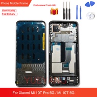 สำหรับ Xiaomi Mi 10T Pro 5G & Mi 10T 5G M2007J3SY โครงหน้ากากกลางเฮาส์บอร์ดจอแอลซีดีรองรับกลางแผงหน้