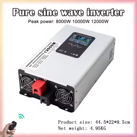 Pure Sine Wave Inverter 24v 220v 12000W 10000W High Power 24V 48V 60V 72V 96V To 110v Converter Sola