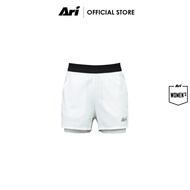 ARI WOMEN BREATHE 2IN1 V3 RUNNING SHORTS 3 INCHES-WHITE (AAP2908-02) Women's 3-Inch Pants 2IN1