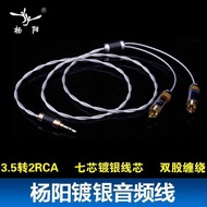 YYAUDIO 3.5 Turn Double Lotus Head One Point Two Audio Cable Silver Carved Silver Plated 3.5 Turn rc