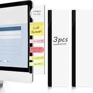 DOLLAR BOSS Monitor Memo Boards for Computers 3 Pcs Office Desk Accessories 11" x 3.1" Transparent A