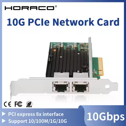 10G PCI-E to RJ45 Network Card X540 10Gb LAN Ethernet PCI Express Network Card 10/100/1000M/10G