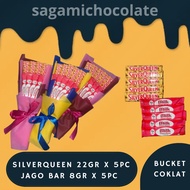 Silverqueen Chocolate Bouquet JAGO JADU / Graduation Bouquet / Birthday Gift Bouquet / Holiday Bouqu