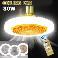 Ceiling Fan With Lighting Fan Lamp with Remote Control E27 Silent Ceiling Fan For home bathroom 3 Gears Wind Speed Dimma