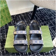 Denim Canvas All-Match Casual Sandals Women Thick-Soled Velcro Flat Sandal