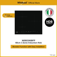 Whirlpool WSB2360BFP 60cm Built-in Induction Hob with 2 Years Warranty