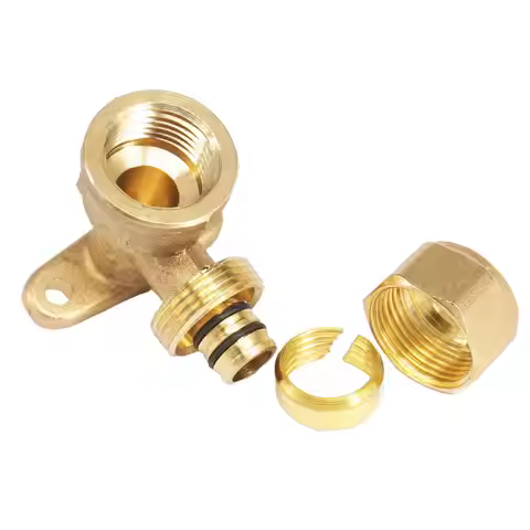 Fit Pex-AL-Pex Tube I.DxO.D 12x16mm/16x20mm -1/2" BSP Female Elbow Brass Pipe Fitting For Solar Wate