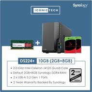Synology Diskstation DS224+ 10GB DDR4 RAM 8TB~56TB Nas Enclosure Kits. WhatsApp0193710000