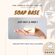 Soap Base for Melt &amp; Pour l Soap Making l 100G / 1KG Shea Butter / Goat Milk / Glycerin l Candle Collective