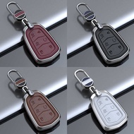 Suitable for Cadillac Caled Key Cover 19/18/17 Caled High-End Genuine Leather Buckle Car Key Shell
