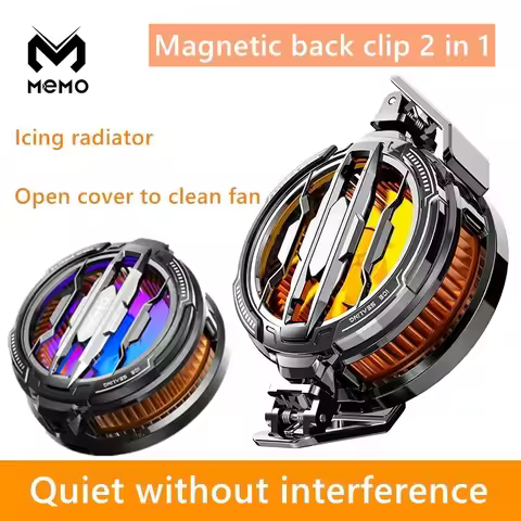 MEMO CX07 2 in 1 magnetic phone cooler Back clip Cooling fan for iPhone Xiaomi Huawei Samsung univer