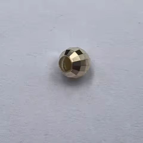 Pure 14K Gold Laser Spacer Beads Diameter 3mm Au585 Fine Jewelry Bracelet Necklace Accesories Findin