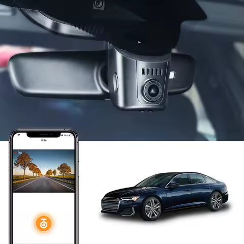 FITCAMX 4K OEM Dash Cam for Audi A3/A4/A5/Q5/Q3/A6 with Night Vision & WiFi, Wireless Dashcam for A7