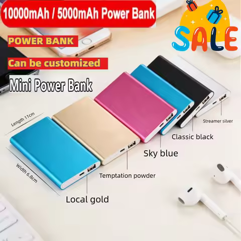 10000mAh Portable Silm Power Bank External Battery Phone Charger Polymer Powerbank for Xiaomi iPhone
