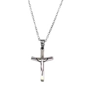 2.5cm Silhouette Cross Necklace P35/31 - Cross Pendant Necklace - Cross Necklace - Cross Pendant - T