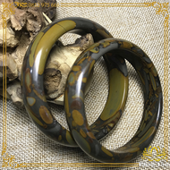 Vòng Tay Tròn Trơn Đá Ngọc Nữ Oa Vân Nâu Đỏ Tự Nhiên - Pháp Tâm _Tâm Phong Thủy