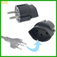 BUB European France Travel Adapter Swiss to European Plug Adapter Connector Socket