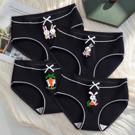 9-12-year-old female student underwear pure cotton medium and large children's black briefs junior h