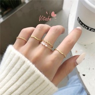 Simple wavy ring personality ring ring ring set