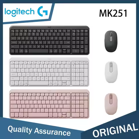 Logitech MK251 Wireless Bluetooth Keyboard and Mouse Set for Office and Business Laptops (K251 Keybo