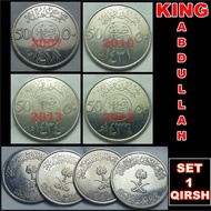 Set tahun 4 koin 50 halala jaman king ABDULLAH - arab saudi (AS-25)