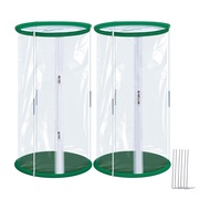 ReadyStock-2Pcs PVC Mini Greenhouse, 23.6 X 11.8inch Transparent Flower Plant Mini Greenhouse Cover,